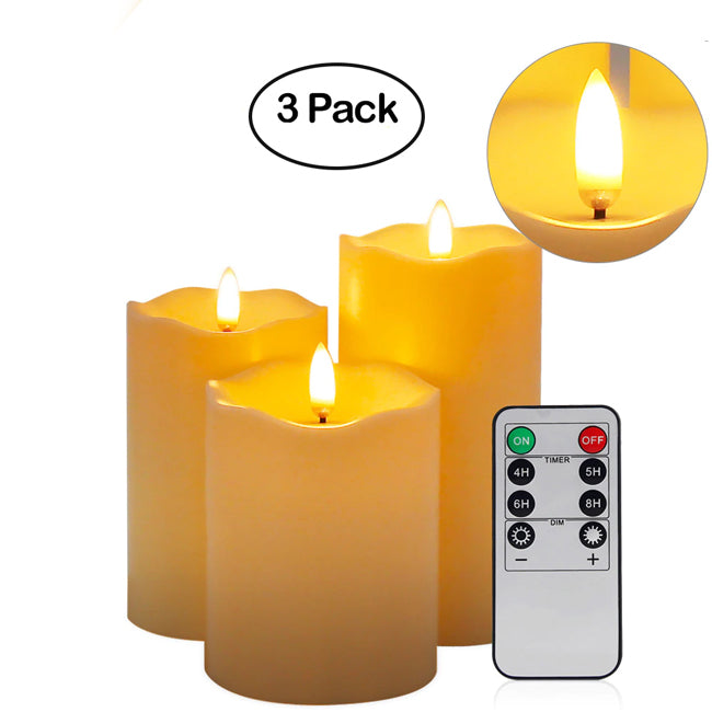 Sfeervol, Makkelijk En Veilig! – Set Van 3 Luxe LED Kaarsen
